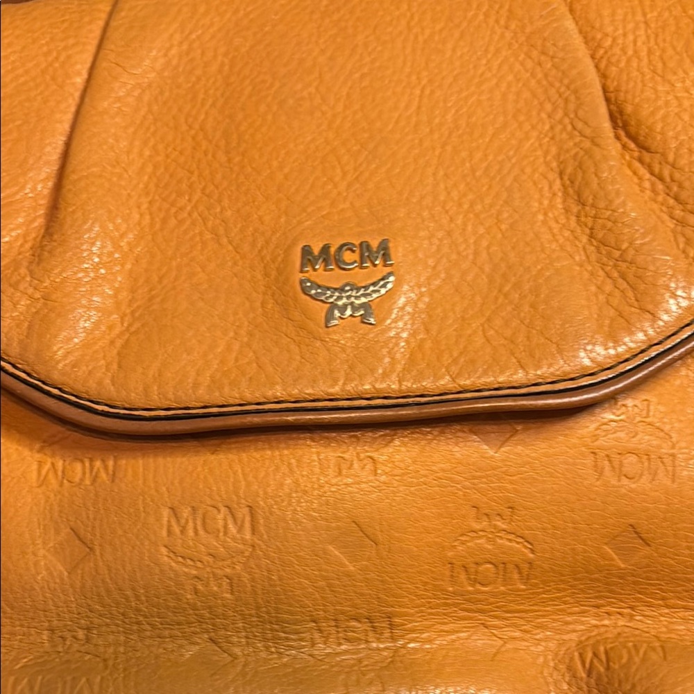 MCM Orange Leather Bag